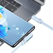 USAMS US-SJ653 PD 100 W USB-C/Type-C a USB-C/Type-C Display digitale in lega di alluminio Cavo dati a gomito per ricarica rapida, Lunghezza: 1,2 m, US-SJ653
