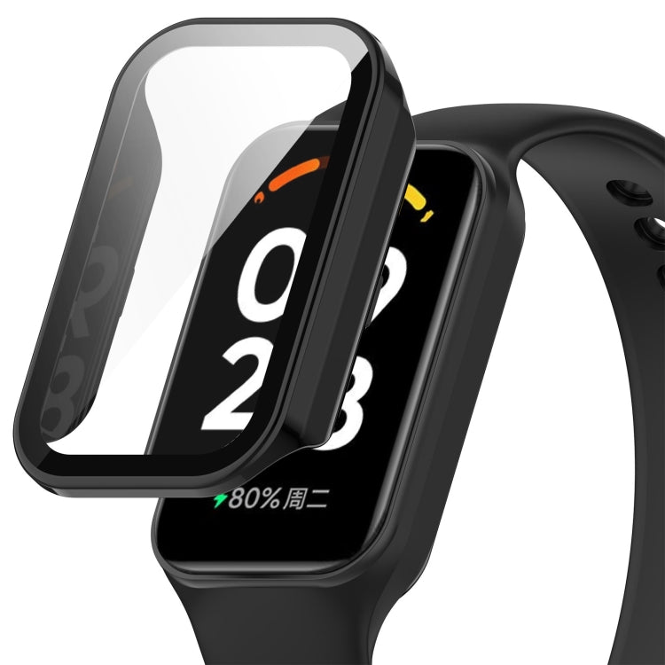 Custodia protettiva per orologio integrata in PC + pellicola temperata, For Xiaomi Smart Band 8 Active / Redmi Band 2
