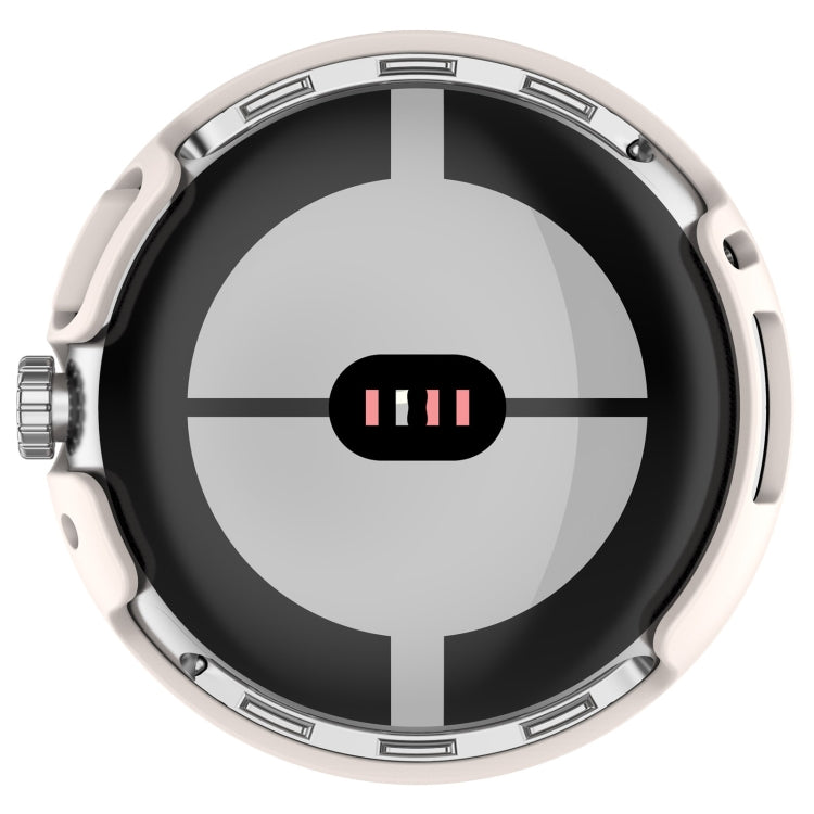 Custodia protettiva per orologio integrata in PC + pellicola temperata, For Google Pixel Watch 2