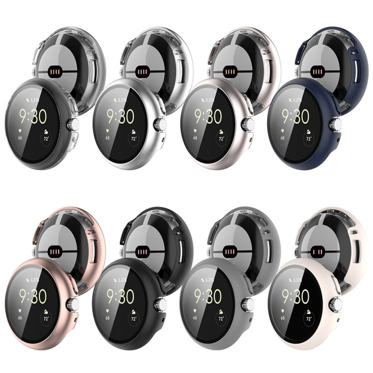 Custodia protettiva per orologio integrata in PC + pellicola temperata, For Google Pixel Watch 2