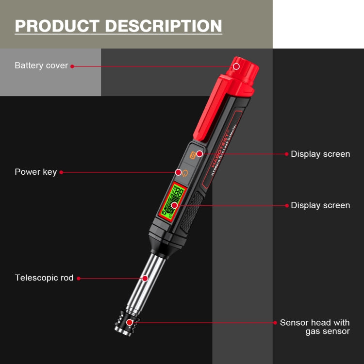 HABOTEST HT56 Pro Rilevatore di gas combustibile Gas di petrolio liquefatto Allarme gas naturale, HT56 Pro