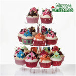 YX062 Alzata per cupcake circolare in acrilico a 3 livelli, YX062