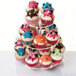YX062 Alzata per cupcake circolare in acrilico a 3 livelli, YX062