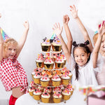 YX064 Alzata per cupcake circolare in acrilico a 4 livelli, YX064