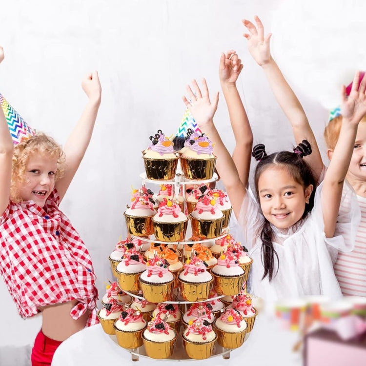 YX064 Alzata per cupcake circolare in acrilico a 4 livelli, YX064