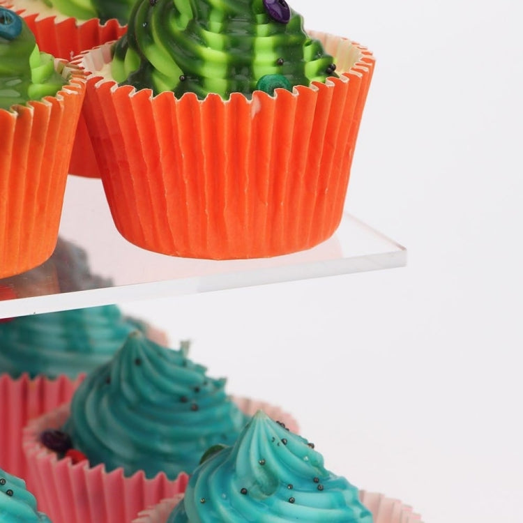 YX065 Alzata per cupcake quadrata in acrilico a 4 livelli, YX065