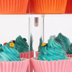 YX065 Alzata per cupcake quadrata in acrilico a 4 livelli, YX065