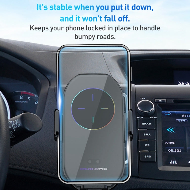 Supporto da auto per auto con presa d'aria a ricarica rapida wireless a induzione a infrarossi A7s