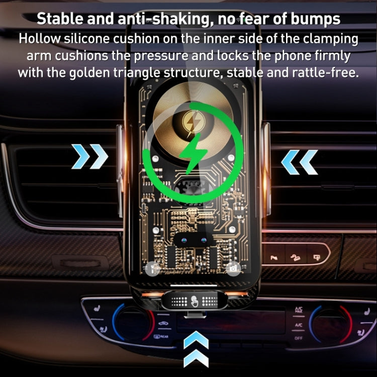 Supporto per auto con presa d'aria per ricarica rapida wireless con allineamento automatico C05