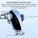 Supporto da auto per auto con presa d'aria a ricarica rapida wireless con bloccaggio meccanico D6, Standard, Strong Suction Cup Version