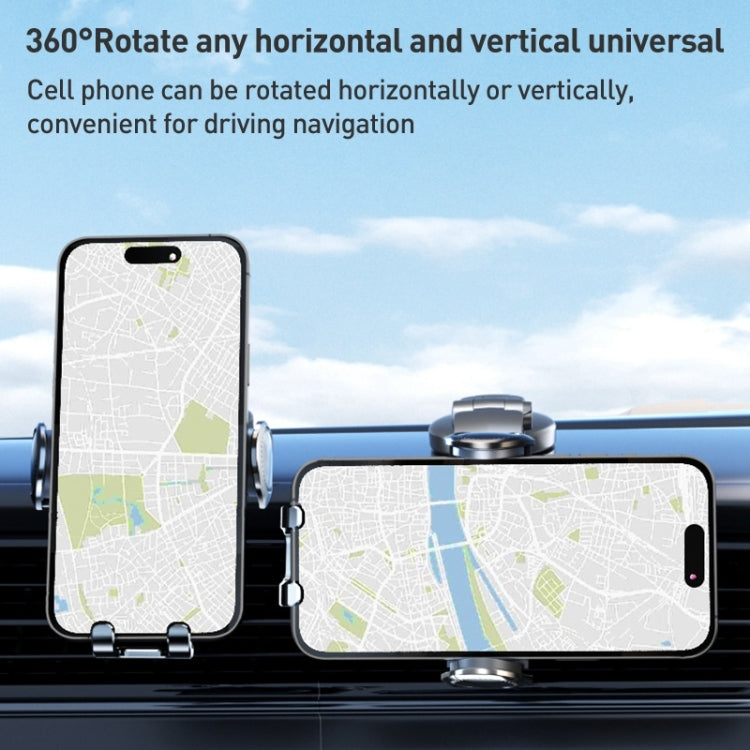 Supporto da auto per auto con presa d'aria a ricarica rapida wireless con bloccaggio meccanico D6, Standard, Strong Suction Cup Version