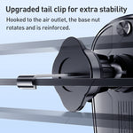 Supporto da auto per auto con presa d'aria a ricarica rapida wireless con bloccaggio meccanico D6, Standard, Strong Suction Cup Version