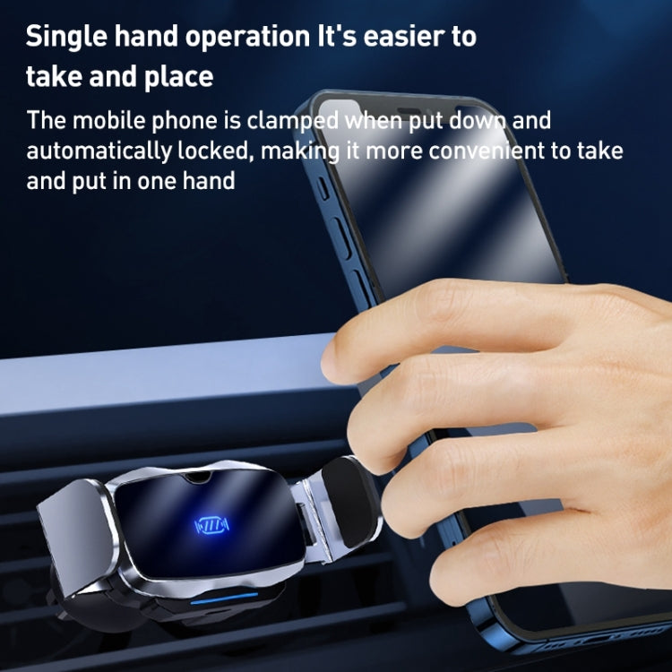 Supporto da auto per auto con presa d'aria a ricarica rapida wireless a induzione a infrarossi D7