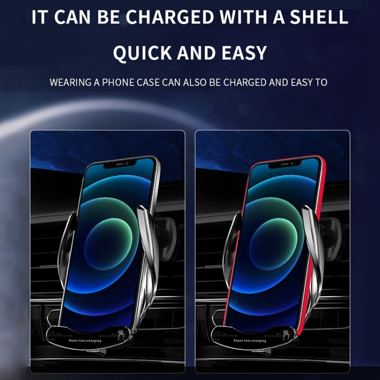 Supporto da auto per auto con presa d'aria a ricarica rapida wireless a induzione a infrarossi G10