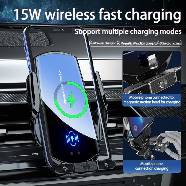 Supporto da auto per auto con presa d'aria a ricarica rapida wireless a induzione a infrarossi Q88