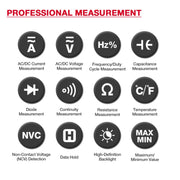 HABOTEST HT207D Multimetro a pinza digitale multifunzionale, HT207D