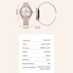 V66 1.28 pollici BT5.0 Smart Watch Supporta rilevamento della frequenza cardiaca / sonno, Steel Strap, Silicone Strap