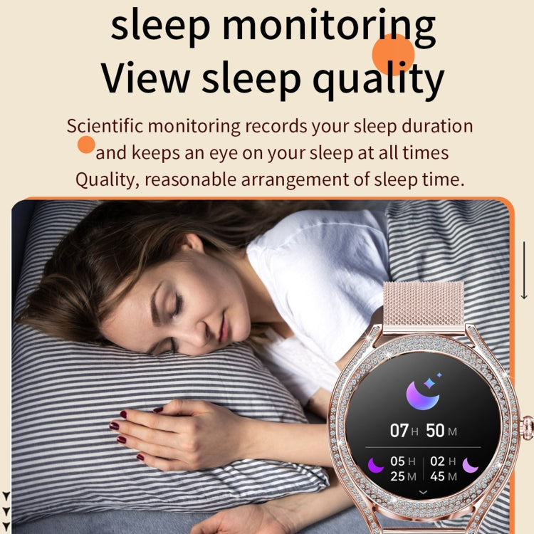 V66 1.28 pollici BT5.0 Smart Watch Supporta rilevamento della frequenza cardiaca / sonno, Steel Strap, Silicone Strap