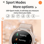 V66 1.28 pollici BT5.0 Smart Watch Supporta rilevamento della frequenza cardiaca / sonno, Steel Strap, Silicone Strap
