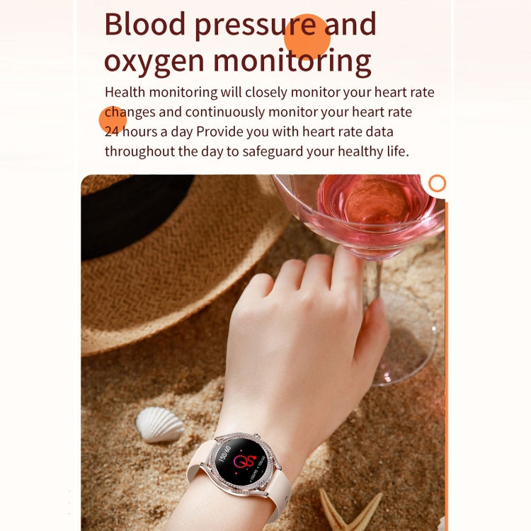 V66 1.28 pollici BT5.0 Smart Watch Supporta rilevamento della frequenza cardiaca / sonno, Steel Strap, Silicone Strap