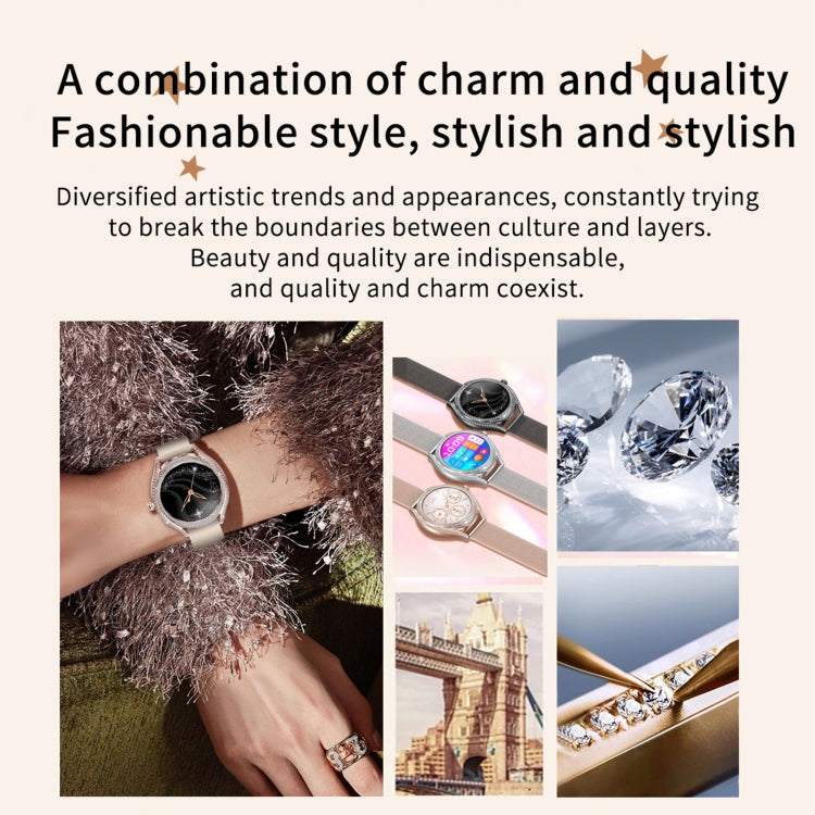 V66 1.28 pollici BT5.0 Smart Watch Supporta rilevamento della frequenza cardiaca / sonno, Steel Strap, Silicone Strap