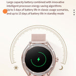 V66 1.28 pollici BT5.0 Smart Watch Supporta rilevamento della frequenza cardiaca / sonno, Steel Strap, Silicone Strap