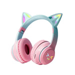 BT612 LED Cat Ear Auricolare Bluetooth pieghevole a suono singolo con microfono