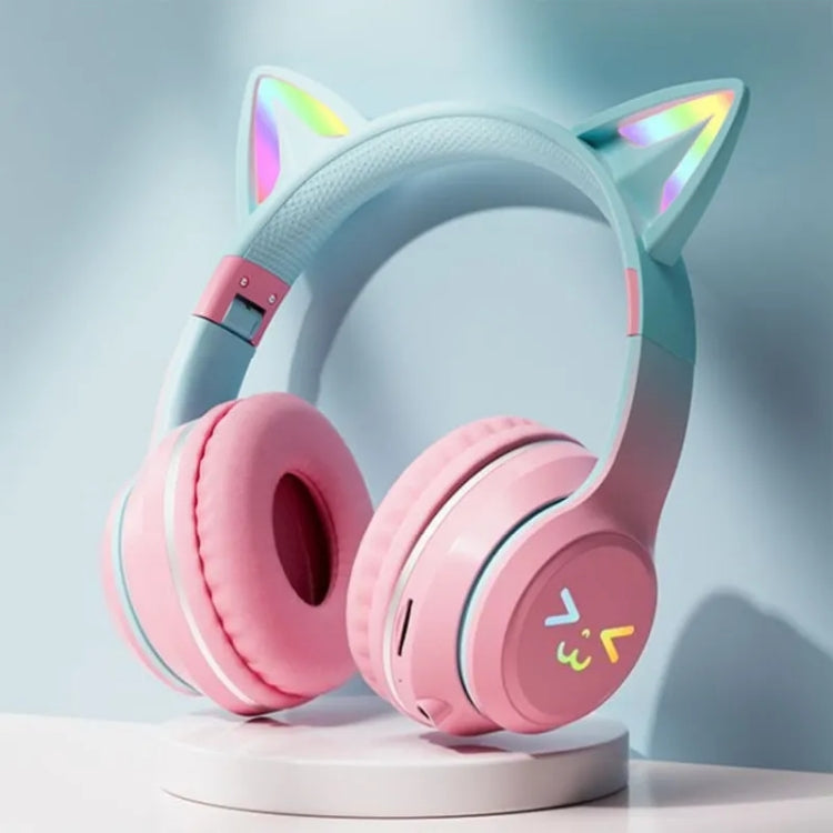 BT612 LED Cat Ear Auricolare Bluetooth pieghevole a suono singolo con microfono