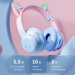 BT612 LED Cat Ear Auricolare Bluetooth pieghevole a suono singolo con microfono