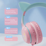 BT612 LED Cat Ear Auricolare Bluetooth pieghevole a suono singolo con microfono