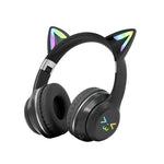 BT612 LED Cat Ear Auricolare Bluetooth pieghevole a suono singolo con microfono
