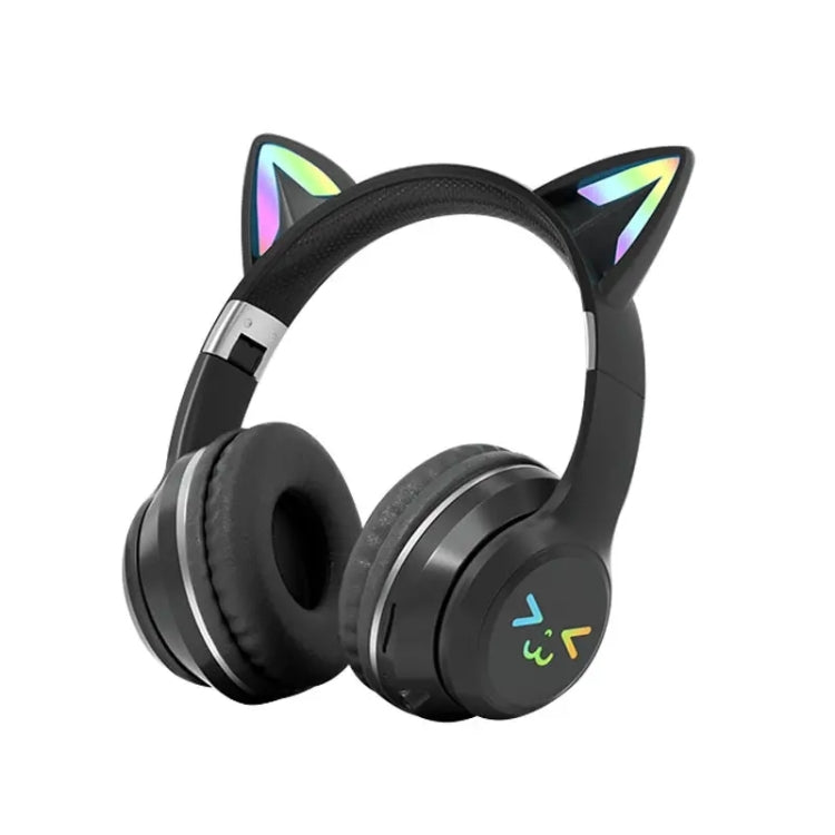 BT612 LED Cat Ear Auricolare Bluetooth pieghevole a suono singolo con microfono