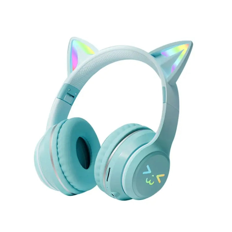 BT612 LED Cat Ear Auricolare Bluetooth pieghevole a suono singolo con microfono