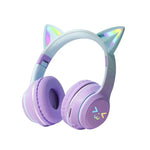 BT612 LED Cat Ear Auricolare Bluetooth pieghevole a suono singolo con microfono