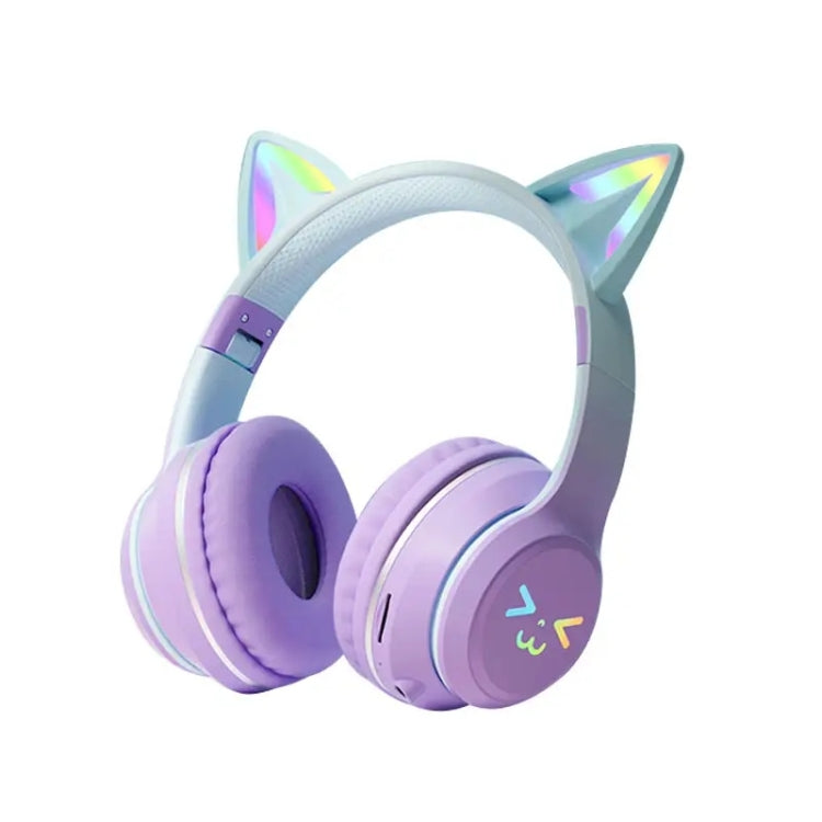 BT612 LED Cat Ear Auricolare Bluetooth pieghevole a suono singolo con microfono