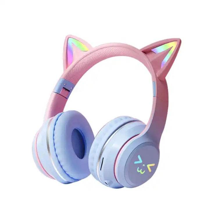 BT612 LED Cat Ear Auricolare Bluetooth pieghevole a suono singolo con microfono