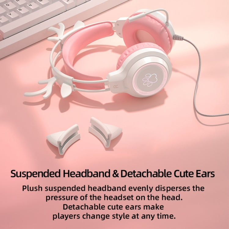 Auricolare da gioco cablato montato sulla testa G35 Cute Cat RGB