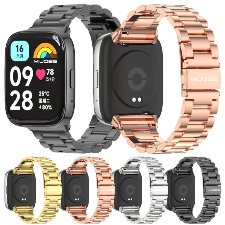 Cinturino per orologio in acciaio inossidabile a tre sfere Mijobs, For Redmi Watch 3 Lite / Watch 3 Active