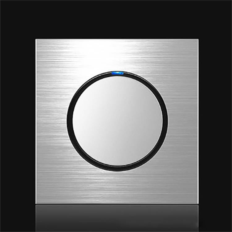 Pannello interruttori LED con trafilatura in alluminio grigio da 86 mm, One Billing Control, One Open Dual Control, Two Billing Control, Two Open Dual Control, Triple Billing Control, Triple Open Dual Control, Four Open Dual Control��������������������...
