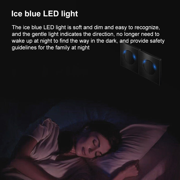Pannello interruttori LED in alluminio 86x86 mm
