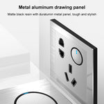 Pannello interruttori LED in alluminio 86x86 mm