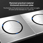 Pannello interruttori LED in alluminio 86x86 mm