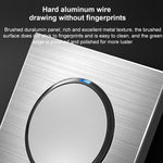 Pannello interruttori LED in alluminio 86x86 mm
