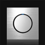 Pannello interruttori LED in alluminio 86x86 mm