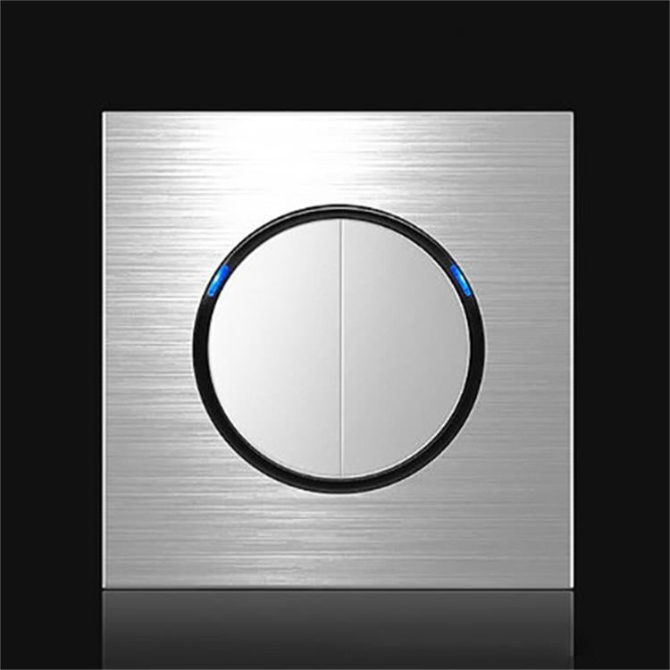 Pannello interruttori LED in alluminio 86x86 mm