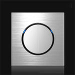 Pannello interruttori LED in alluminio 86x86 mm