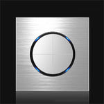 Pannello interruttori LED in alluminio 86x86 mm