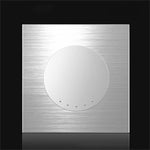 Pannello interruttori LED in alluminio 86x86 mm