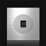 Pannello interruttori LED in alluminio 86x86 mm