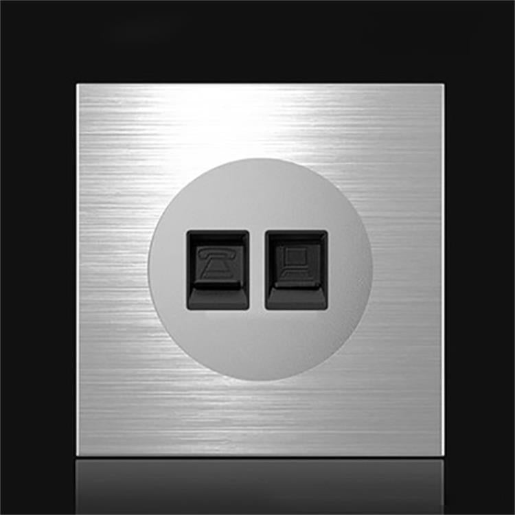 Pannello interruttori LED in alluminio 86x86 mm